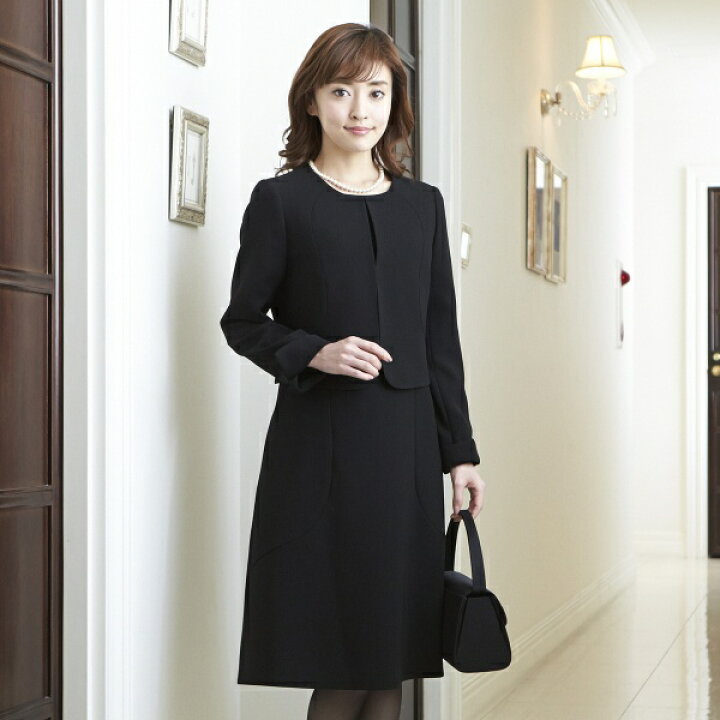 楽天市場 ブラックフォーマル アンサンブル 喪服 礼服 葬儀 レディース 卒業式 卒園式 法事 冠婚葬祭 ソリテール 丸井 マルイ 楽天市場店