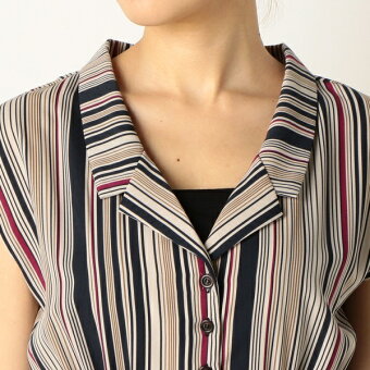 楽天市場 マルチストライプ開襟ワンピース アルシーヴ Archives 丸井 マルイ 楽天市場店