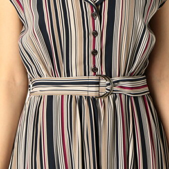 楽天市場 マルチストライプ開襟ワンピース アルシーヴ Archives 丸井 マルイ 楽天市場店