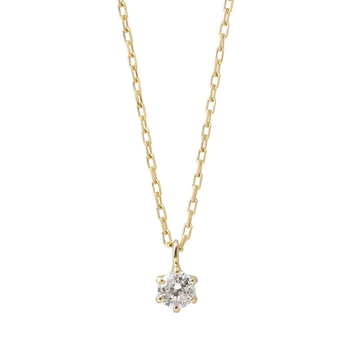 楽天市場】一粒ダイヤモンドの18金ネックレス[0.05ct]／シエナロゼ 