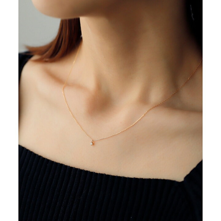 楽天市場】一粒ダイヤモンドの18金ネックレス[0.05ct]／シエナロゼ 