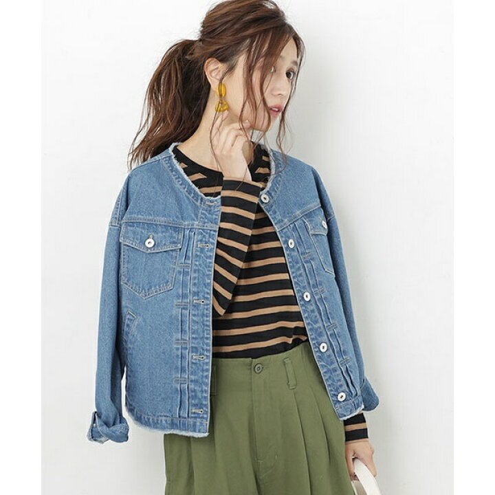 楽天市場 予約商品 ノーカラービッグシルエットデニムジャケット ナノ ユニバース レディース Nano Universe 丸井 マルイ 楽天市場店