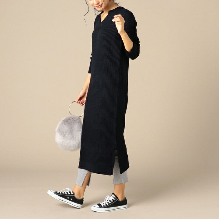 楽天市場 １２ｇワッフルロングワンピースキーネック ドゥ アルシーヴ Doux Archives 丸井 マルイ 楽天市場店