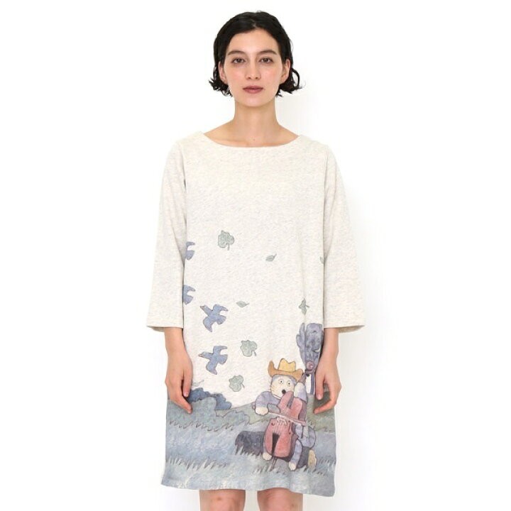 楽天市場 レディース コラボレーションワンピース チェロ弾き 11ぴきのねこスウェットワンピース グラニフ Graniph 丸井 マルイ 楽天市場店
