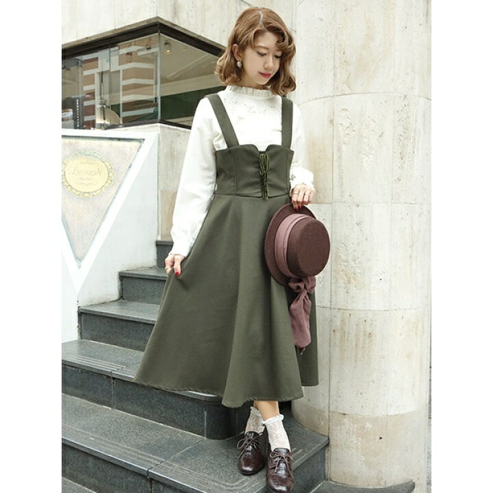 楽天市場 フロントレースアップコルセットワンピース F A フィント Fint 丸井 マルイ 楽天市場店