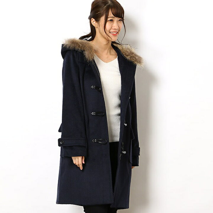 楽天市場 リアルファー付きダッフルコート クレデゾーン Cle Des Zones 丸井 マルイ 楽天市場店