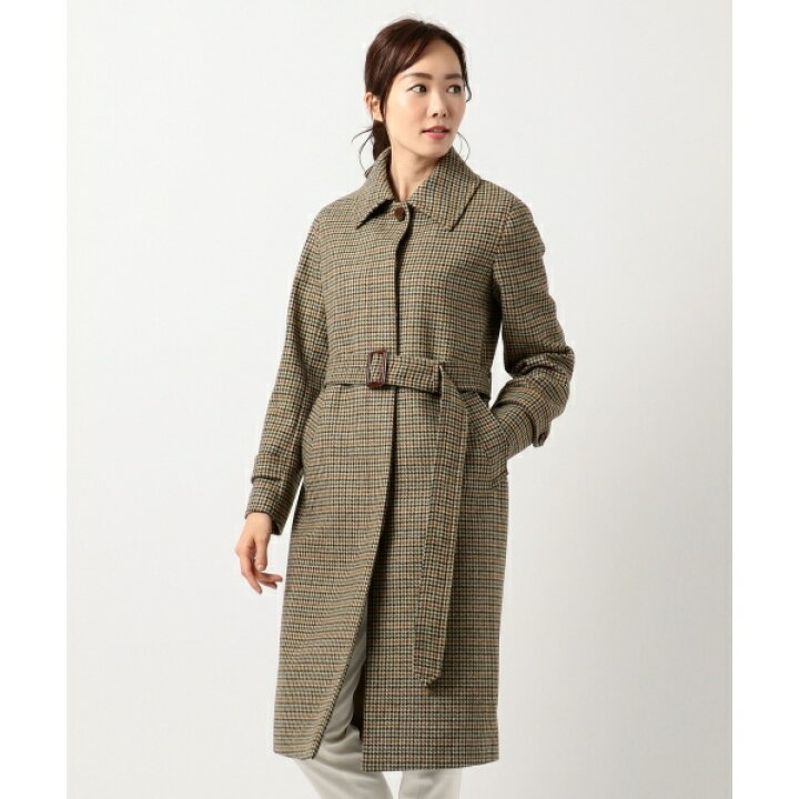 楽天市場】MOON SHETLAND TWEED ステンカラーコート 