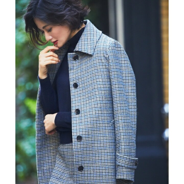 楽天市場】MOON SHETLAND TWEED ステンカラーコート 