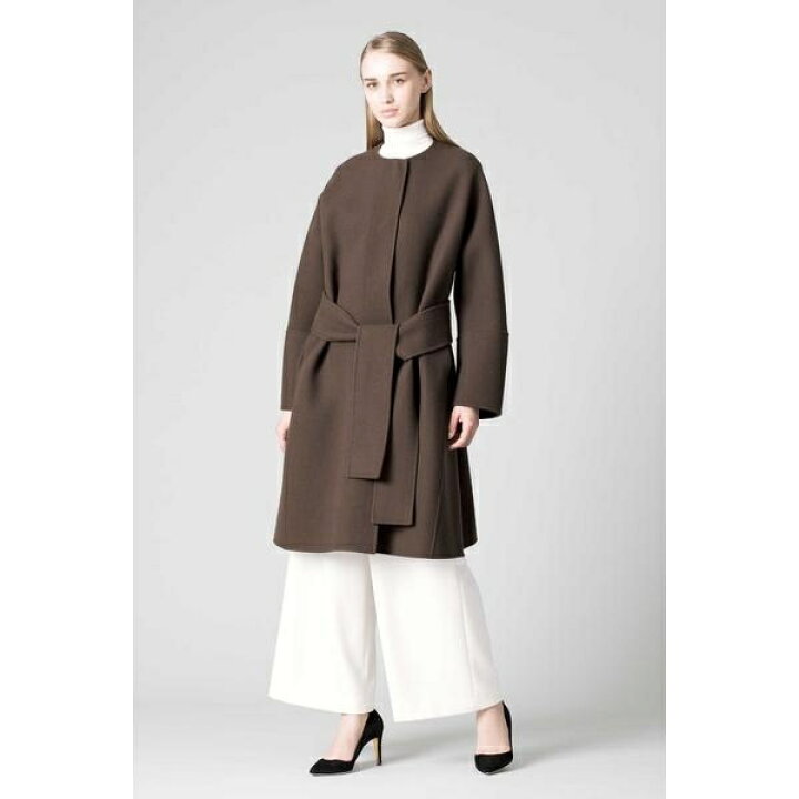楽天市場】サンドロリバーベルト付きノーカラーコート／アドーア 