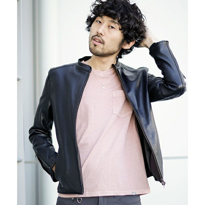 楽天市場】【19SS】ラムレザーシングルライダース／ナノ・ユニバース 
