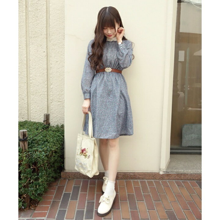 楽天市場 クレリック衿小花柄シャツワンピース F I N T フィント Fint 丸井 マルイ 楽天市場店