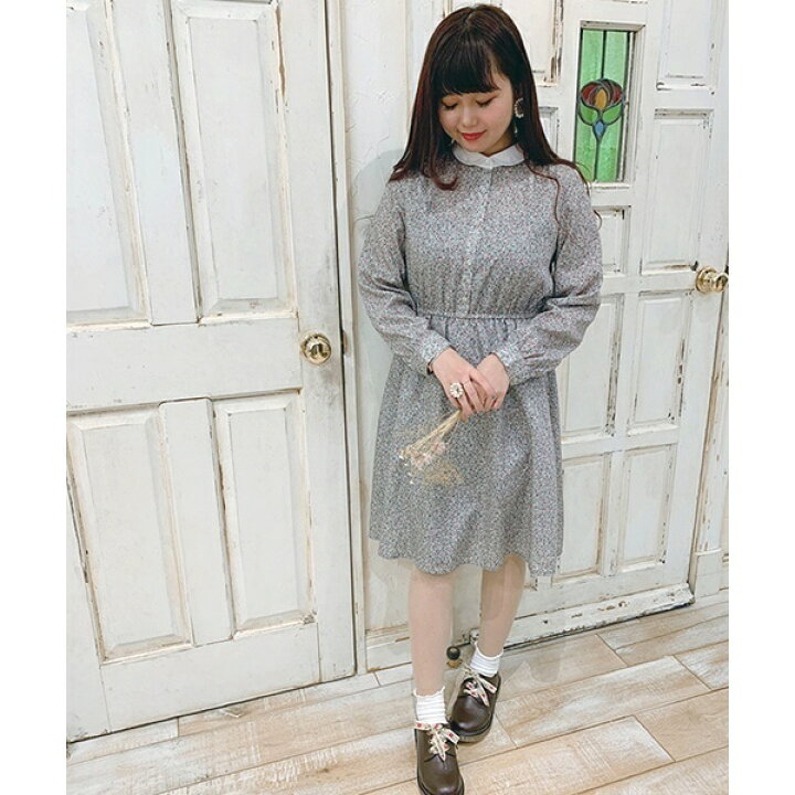 楽天市場 クレリック衿小花柄シャツワンピース F I N T フィント Fint 丸井 マルイ 楽天市場店