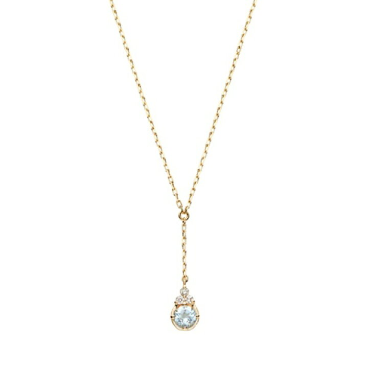 楽天市場】K10YG アクアマリン ダイヤモンド 0.01ct Y字 ネックレス【3 