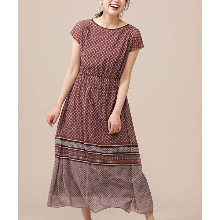 楽天市場 スカーフプリントワンピース ナノ ユニバース レディース Nano Universe 丸井 マルイ 楽天市場店