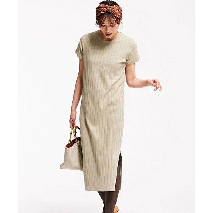 楽天市場 予約商品 Nu Ladys ａｎｔｉ ｓｏａｋｅｄ ｒｉｂ サイドスリットワンピース ナノ ユニバース レディース Nano Universe 丸井 マルイ 楽天市場店