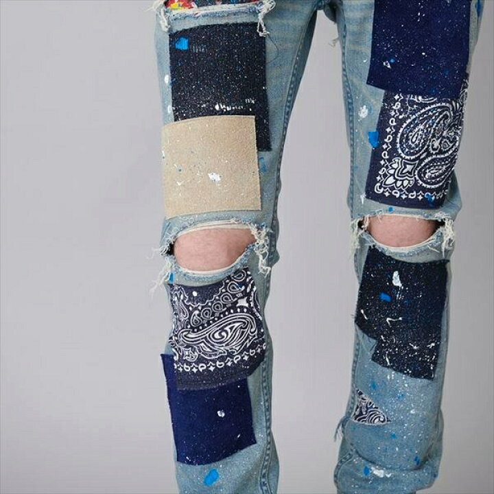 楽天市場】NO ID.×OVERDESIGNストレッチデニムグランジスキニーPT 