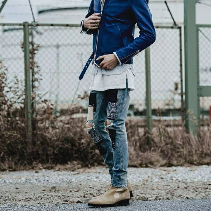 楽天市場】NO ID.×OVERDESIGNストレッチデニムグランジスキニーPT 