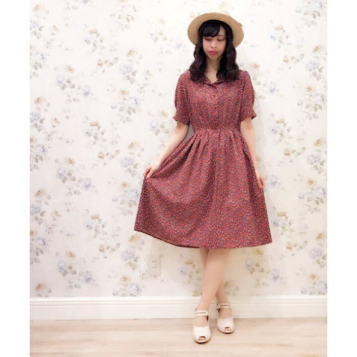 楽天市場 小花柄開衿ワンピース F I N T フィント Fint 丸井 マルイ 楽天市場店