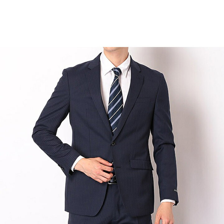 楽天市場 ２釦シングルスーツ ０タック ストライプ ウォッシャブルパンツ Slim Tapered2 スーツセレクト Suit Select 丸井 マルイ 楽天市場店