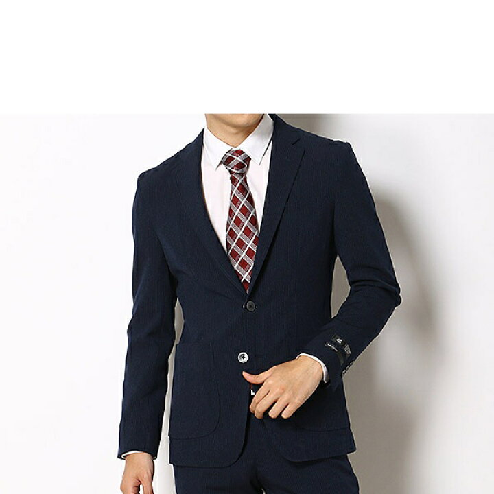楽天市場】【SLIM TAPERED】2釦ジャケット/ネイビー×シャドー  