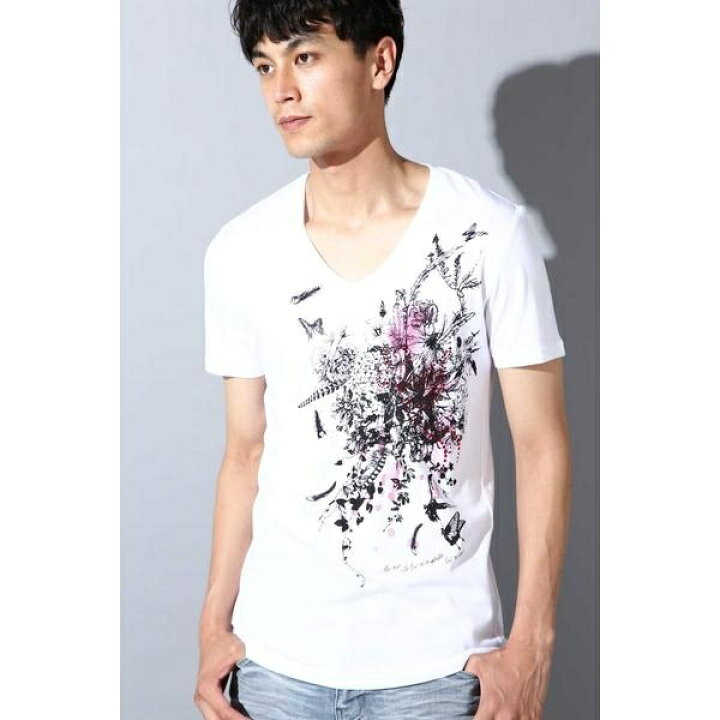 楽天市場】TORNADO MART∴フラワーバタフライプリントTシャツ 