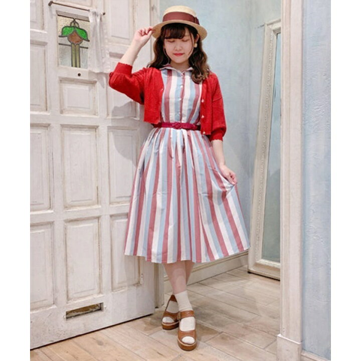 楽天市場】マルチストライプノースリーブワンピース/an another  