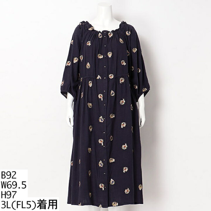 楽天市場】花束うさぎ刺繍ワンピース／フランシュリッペ（大きい 