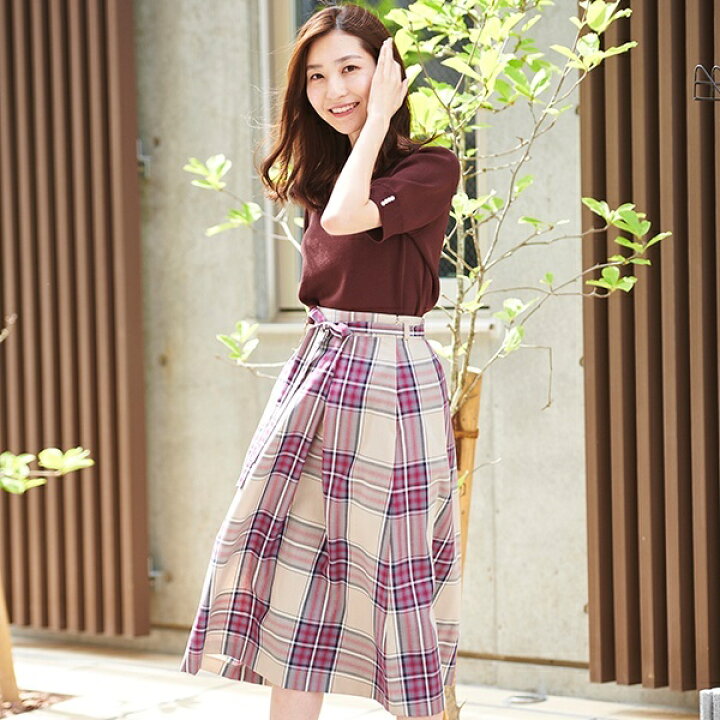 楽天市場 チェックミディ丈スカート パターン フィオナ Pattern Fiona 丸井 マルイ 楽天市場店