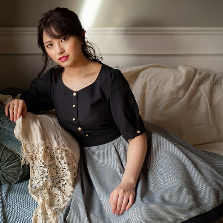 楽天市場 チェックドッキングワンピース シェリエット バイ プライムパターン Cherite By Prime Pattern 丸井 マルイ 楽天市場店
