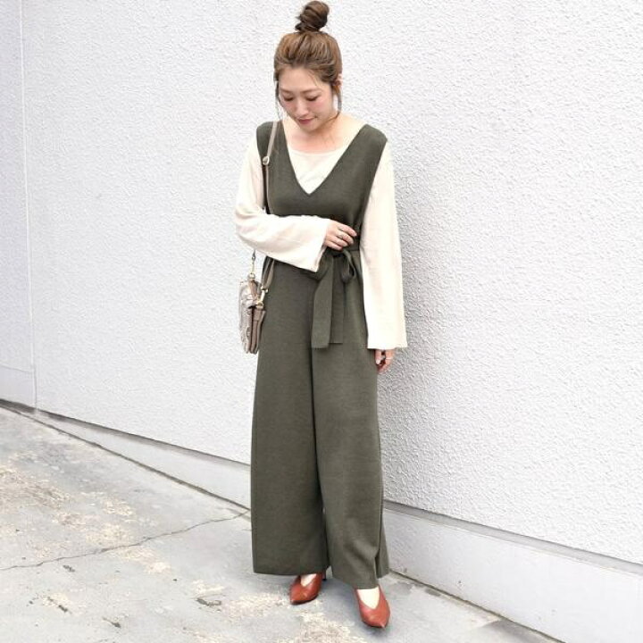 楽天市場】【WEB限定】Khaju：ニットオールインワン19FW  