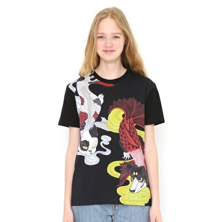 楽天市場】【ユニセックス】コラボレーションTシャツ/狗面魚猫面魚 