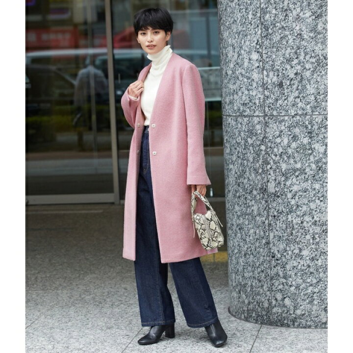 楽天市場】【PONTETORTO】シャギーノーカラーコート／マドモアゼル 