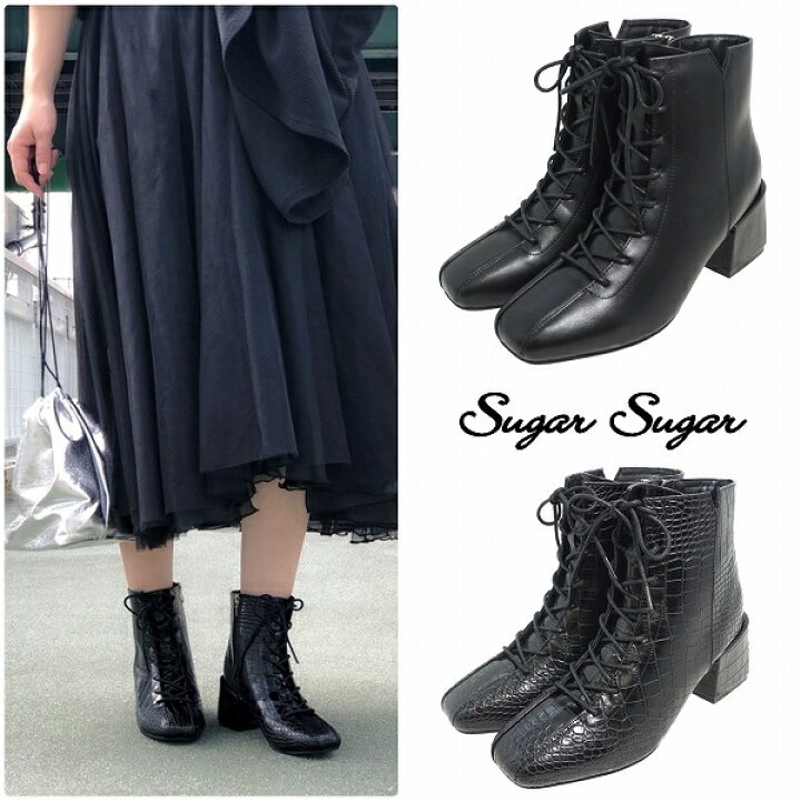 楽天市場 スクエアレースアップブーツ シュガーシュガー Sugar Sugar 丸井 マルイ 楽天市場店