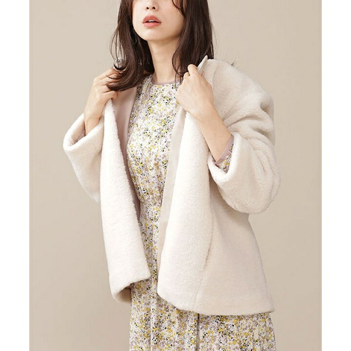 楽天市場】【予約商品】【NU LADYS】エコラムファーショートコート 