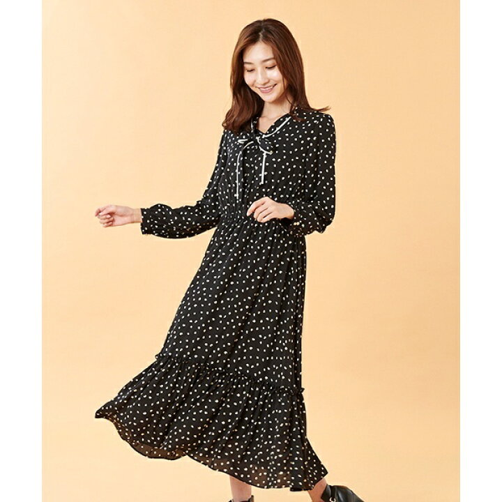 楽天市場 ボウタイロングワンピース パターン フィオナ Pattern Fiona 丸井 マルイ 楽天市場店