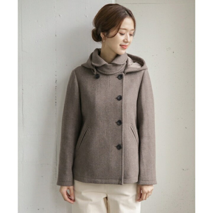 楽天市場】レディスコート(ショールカラー2WAYショートコート  