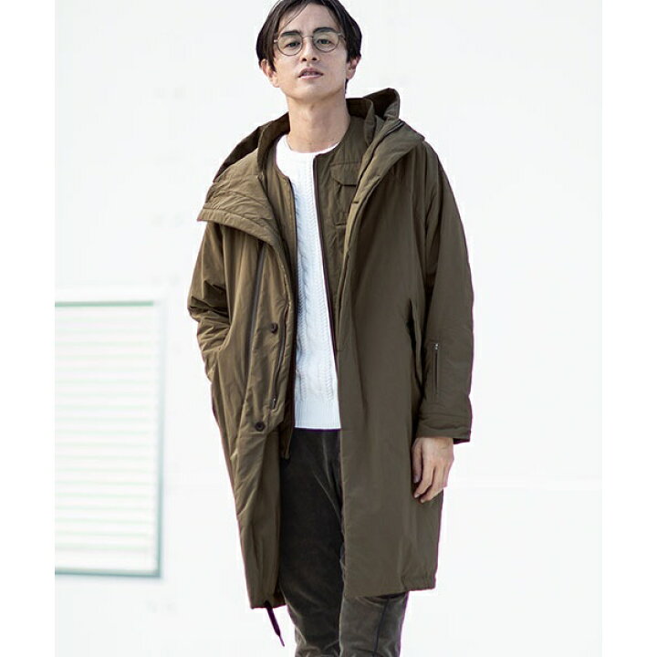 楽天市場】機能中綿ロングモッズコート（西川ダウン(R)ベスト付 