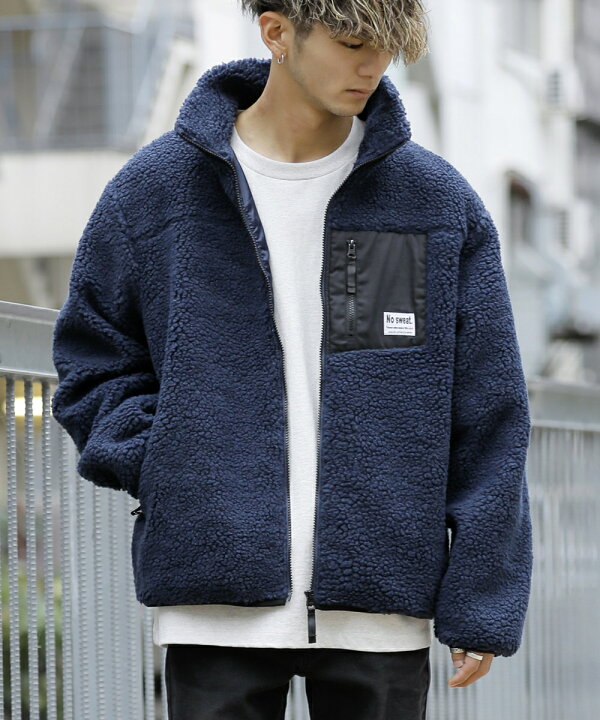 楽天市場】【No sweat.×ADMIX】 もこもこ シェルパ ボア / ジップ  