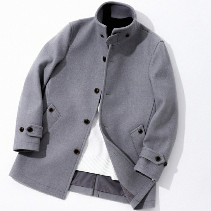 楽天市場】[WEB限定]ジャージメルトンスタンドカラーコート／メンズ  