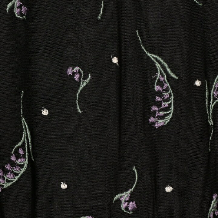 楽天市場】little black：フラワー刺繍ワンピース 