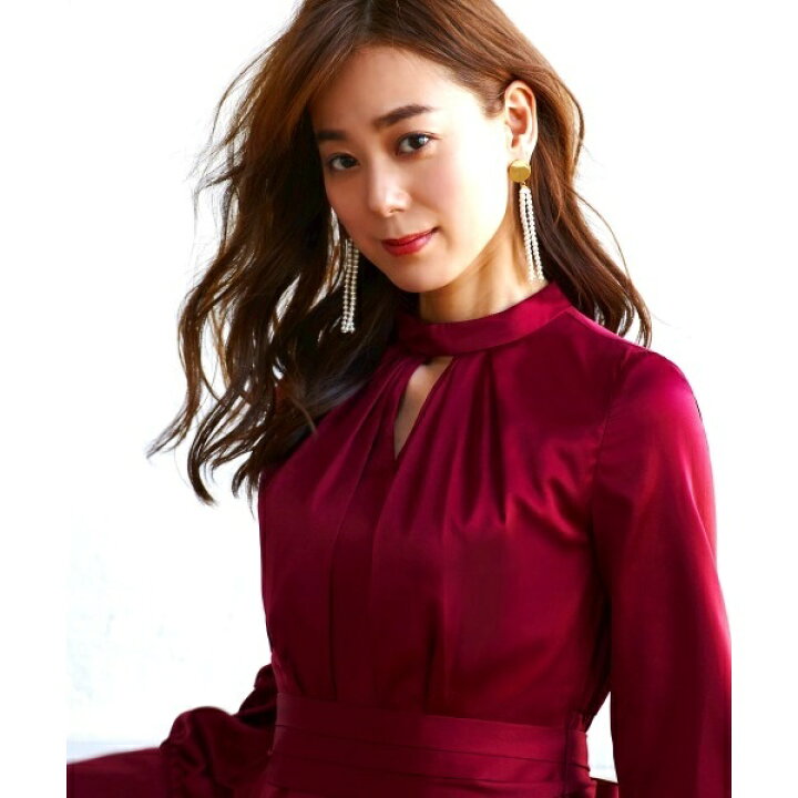 アウトレット 送料無料 Ruirue Boutique マットサテンロングスリーブフレアワンピースドレス Www Anavara Com