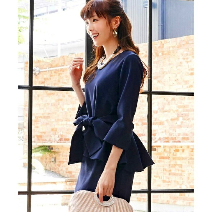 楽天市場】フレアーペプラムスカートセットアップフォーマルセレモニー  