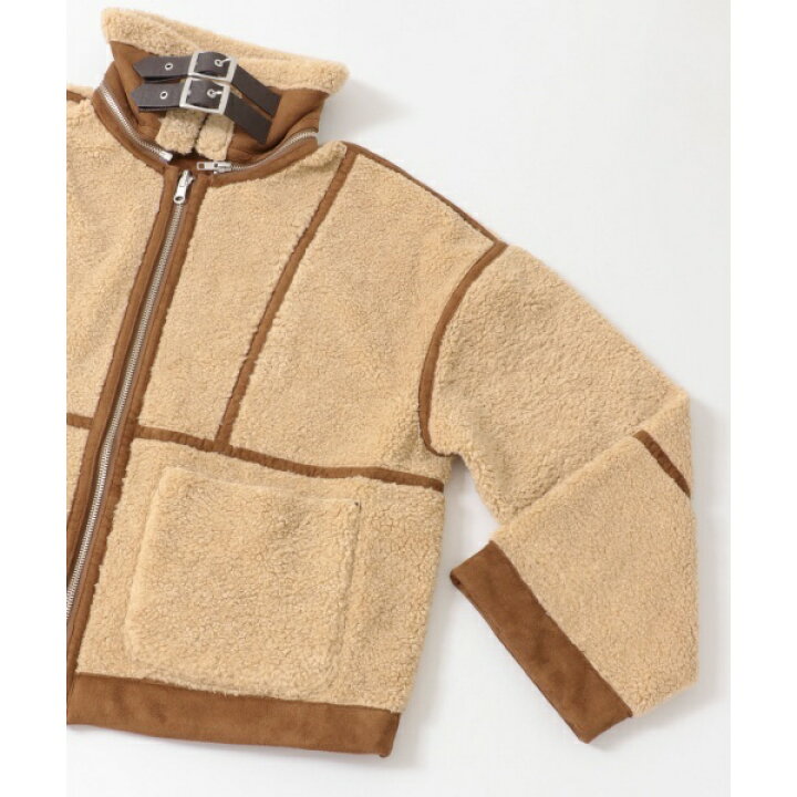 楽天市場】レディスLコート(リバーシブルフェイクムートンボンバー  
