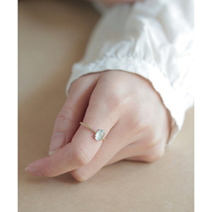 楽天市場】K10 シーブルーカルセドニー ストーンリング／ノワール ド  