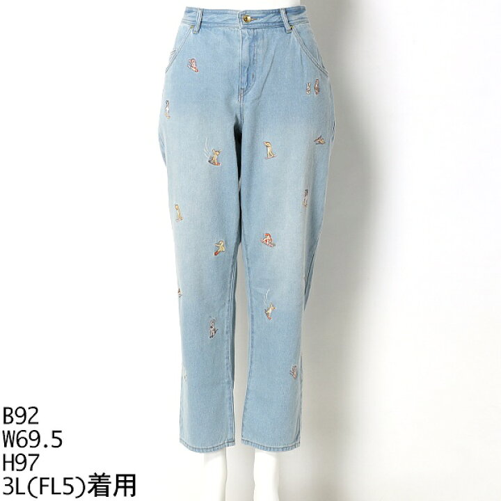 楽天市場】スキーヤー刺繍デニムパンツ／フランシュリッペ（大きい  