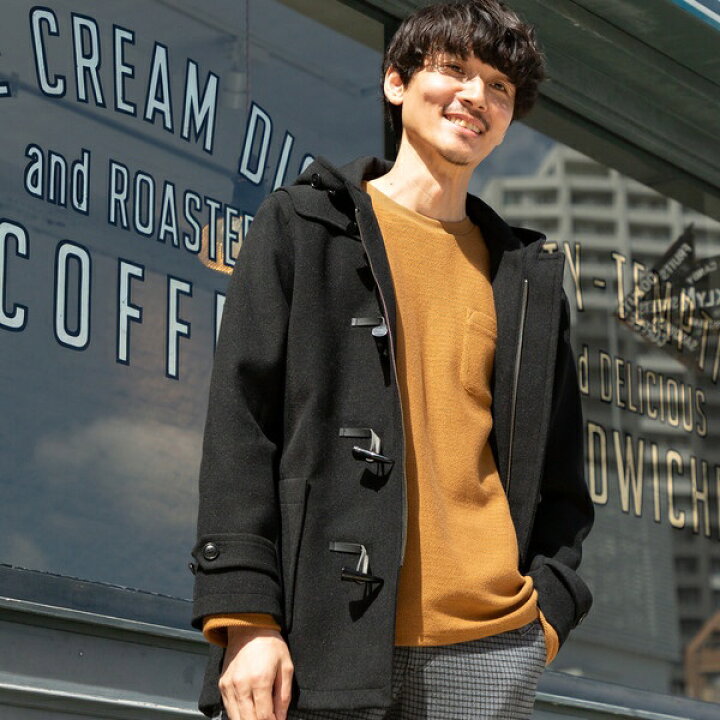 楽天市場 ニットメルトンダッフルコート フーデットコート コーエン メンズ Coen 丸井 マルイ 楽天市場店