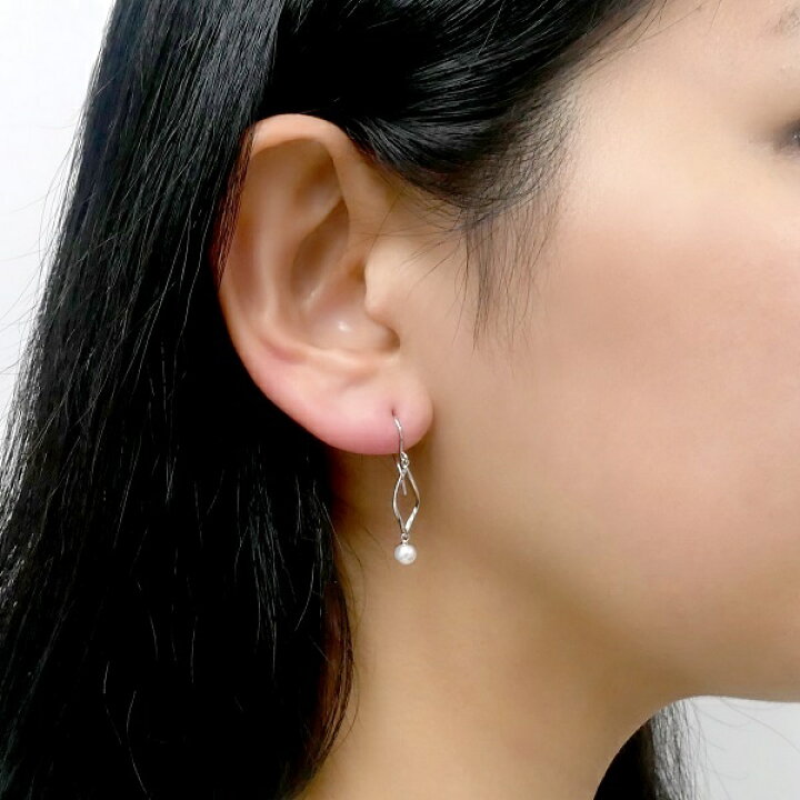 楽天市場】K10 ホワイトゴールドパールピアス【6月の誕生石 