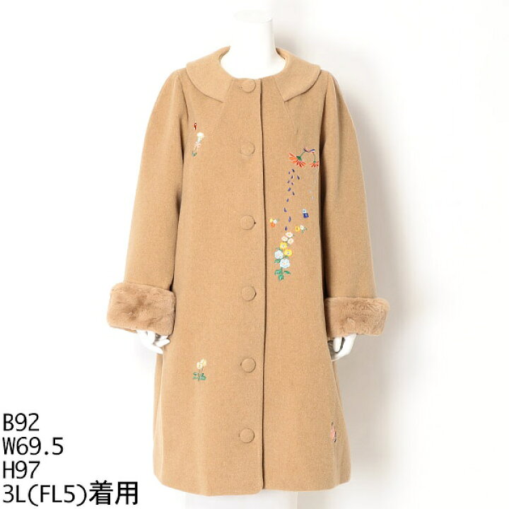 楽天市場】【3L】ぽたぽたコート／フランシュリッペ（大きいサイズ  