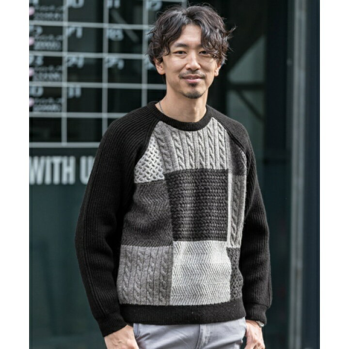 楽天市場 メンズセーター パネルニット アーバンリサーチ ロッソ Urban Research Rosso 丸井 マルイ 楽天市場店