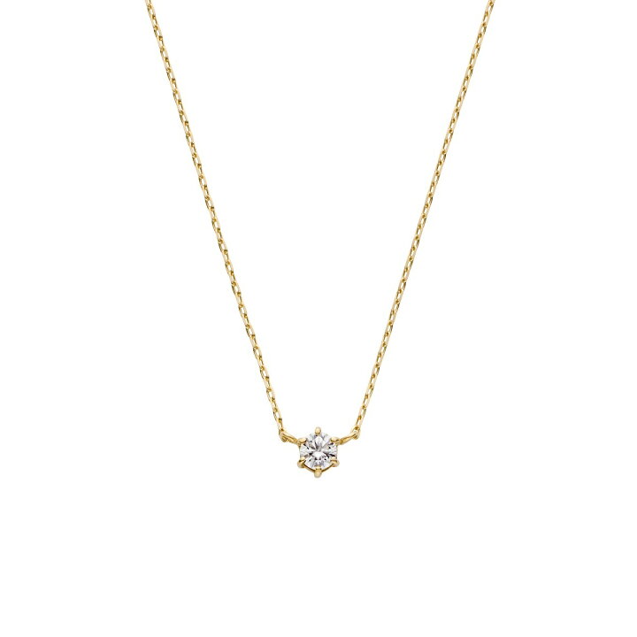 楽天市場】VI(ヴイアイ) K18YGダイヤモンド一石ネックレス（0.06ct 